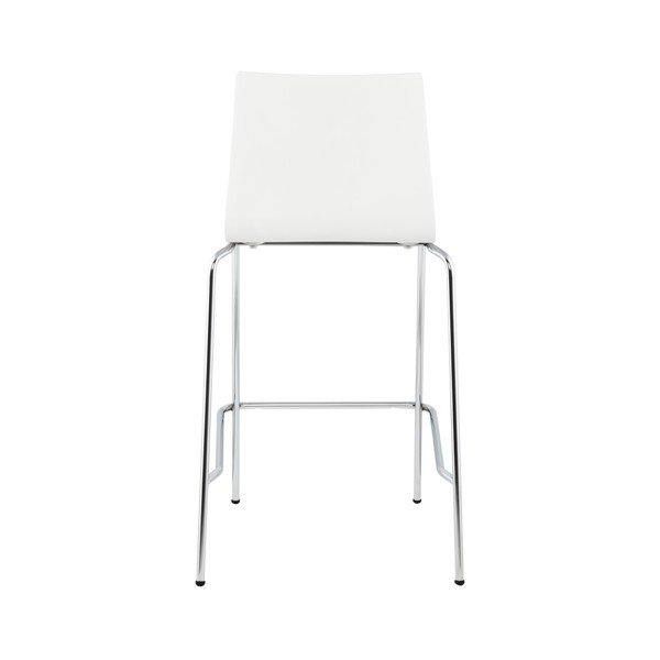 Sedia da bar bianca Cobe, altezza seduta 65 cm - Kokoon-image-4