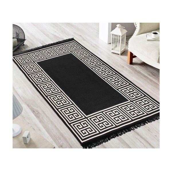 Tappeto bifacciale beige e nero Athena, 120 x 180 cm - Cihan Bilisim Tekstil-image-1