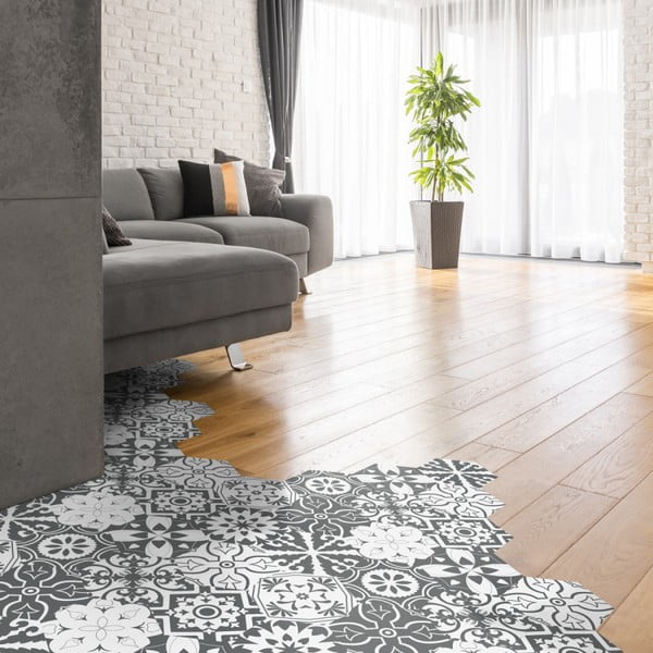 Set di 10 adesivi per pavimenti Esagoni, 20 x 18 cm Rosito - Ambiance-image-3