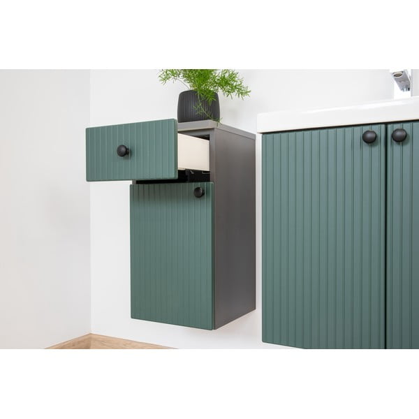 Mobile bagno basso sospeso verde-antracite 30x60 cm Asti - STOLKAR-image-4