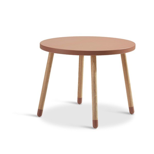 Tavolo per bambini rosa, ø 60 cm Dots - Flexa