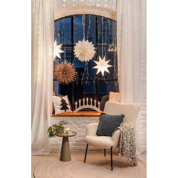 Coperta verde/color crema 130x160 cm Maribelle – Bloomingville-image-1