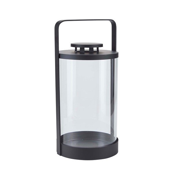 Lanterna in vetro nero, altezza 33 cm - Bahne & CO