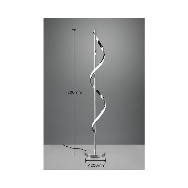 Lampada da terra a LED dimmerabile in argento lucido (altezza 120 cm) Isabel - Reality-image-4