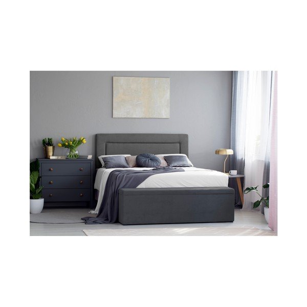 Pouf Ancona grigio scuro, 160 x 47 cm - Mazzini Sofas-image-4