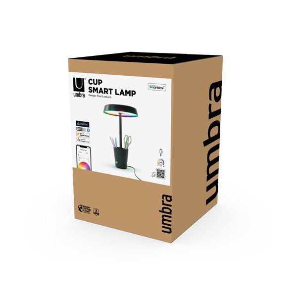 Lampada da tavolo LED nero opaco (altezza 31 cm) Cup - Umbra-image-4