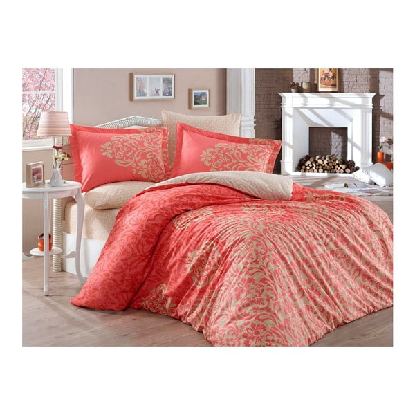 Biancheria da letto in cotone con lenzuolo per letto matrimoniale Serenity, 200 x 220 cm - Mijolnir