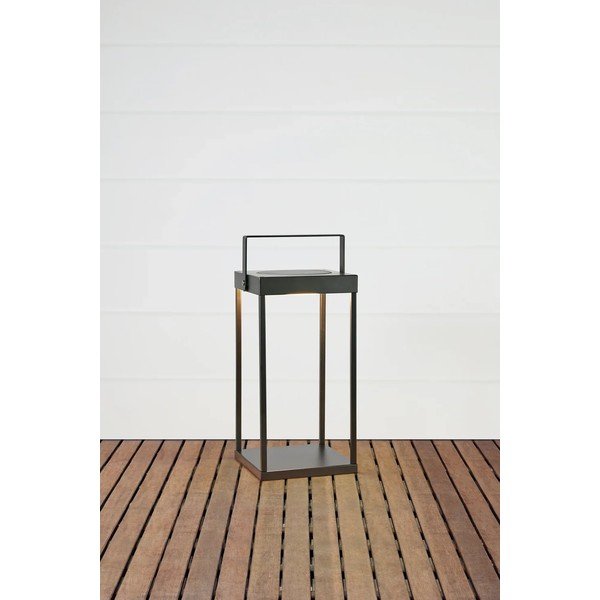 Lanterna a LED nera con alimentazione a pannelli solari e con ricarica USB da esterno (altezza totale 42 cm) Pure – Markslöjd-image-4