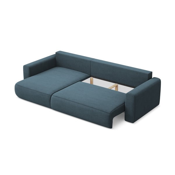 Divano angolare blu allungabile/con contenitore (con penisola a sinistra/con chaise lounge) Kapua – Makamii-image-4