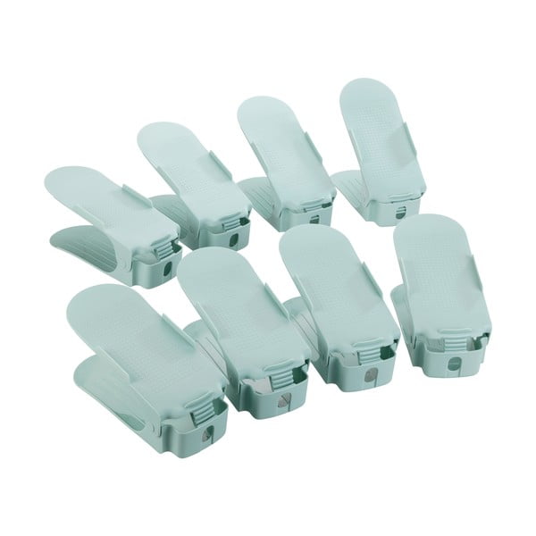 Set di 8 portascarpe regolabili color turchese - Wenko-image-3