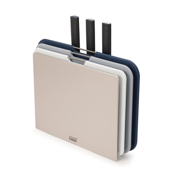 Set di 3 taglieri e coltelli con supporto Nest Plus - Joseph Joseph