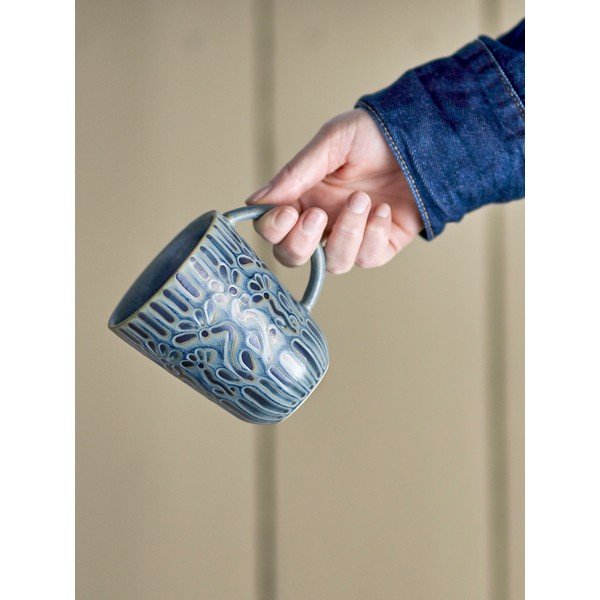 Tazza blu in gres 150 ml Samsin – Bloomingville-image-1