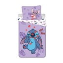 Set copripiumino e federa da bambini viola in cotone per letto singolo 140x200 cm Lilo and Stitch "Kiss" – Jerry Fabrics
