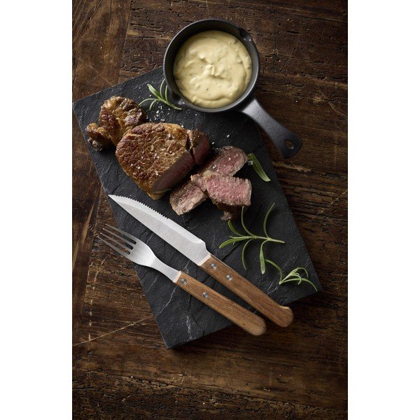 Set di coltelli da carne argentati/di colore naturale in acciaio inox 8 pz – Holm-image-1