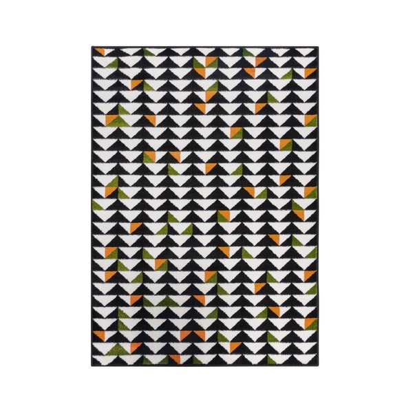 Tappeto in bianco e nero Montreal, 133 x 190 cm - Mazzini Sofas