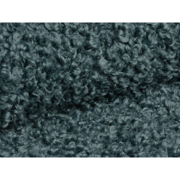 Poggiapiedi color petrolio con rivestimento in bouclé Dia – Micadoni -image-2