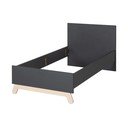 Letto nero per bambini 90x200 cm Jara - Roba