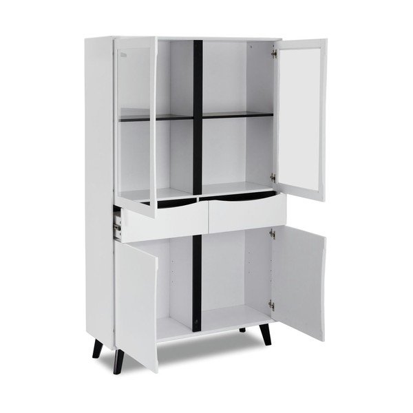 Vetrina bianca 110x180 cm Lyon - Furnhouse-image-3