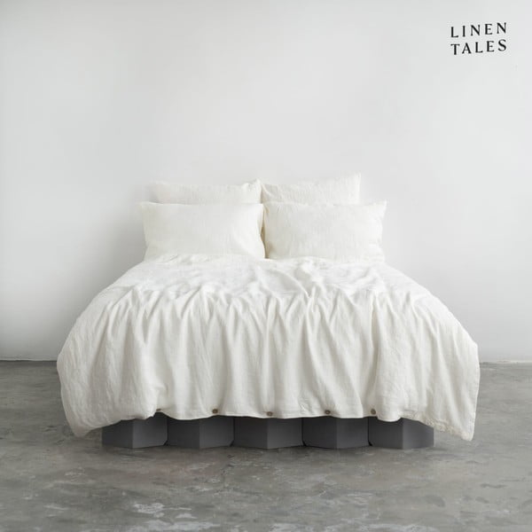 Biancheria da letto matrimoniale bianca 200x220 cm White - Linen Tales