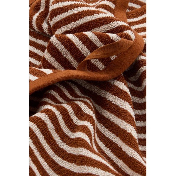 Asciugamano marrone cognac/color crema in cotone 70x140 cm Dixie – Jotex-image-3