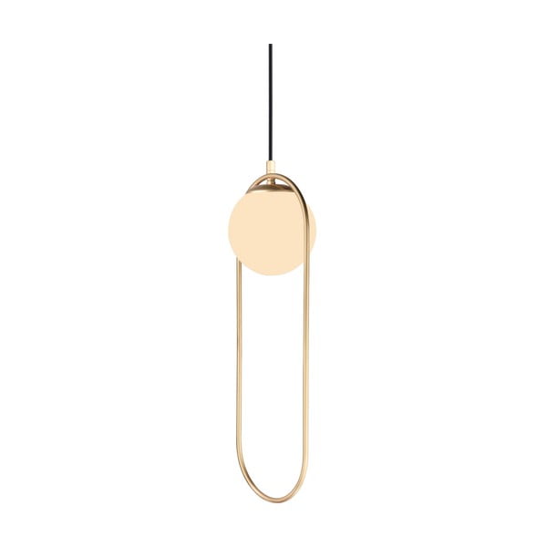 Lampadario color oro con paralume in vetro ø 20 cm Arch - Squid Lighting