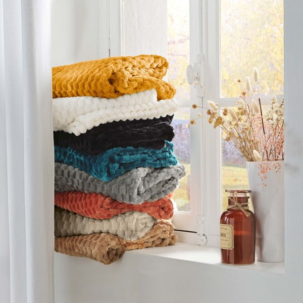 Coperta grigio tortora in microflanella 125x150 cm Mini Frosty – douceur d'intérieur-image-4