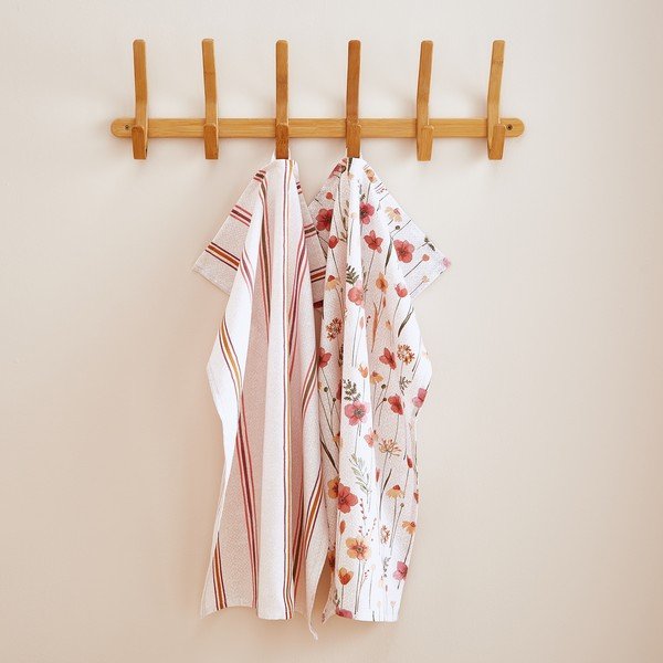 Set di 2 asciugamani in cotone 50x70 cm Harvest Flowers - Catherine Lansfield-image-1