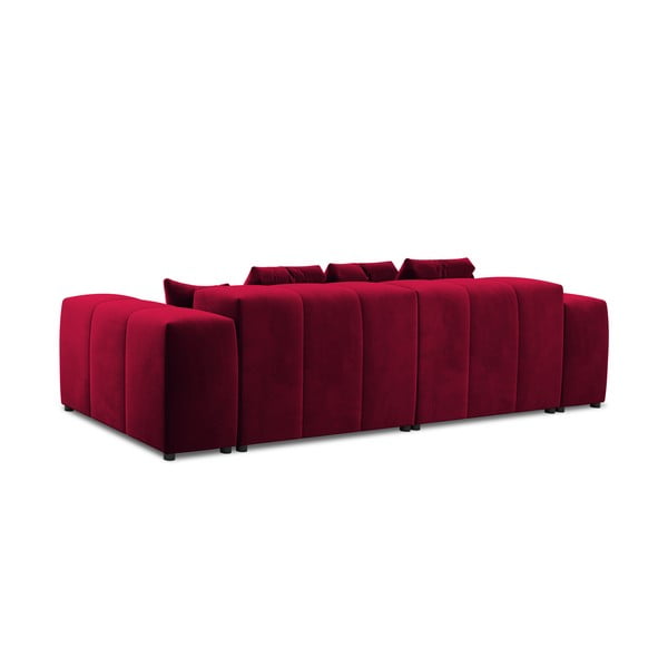 Divano in velluto rosso 320 cm Rome Velvet - Cosmopolitan Design-image-4