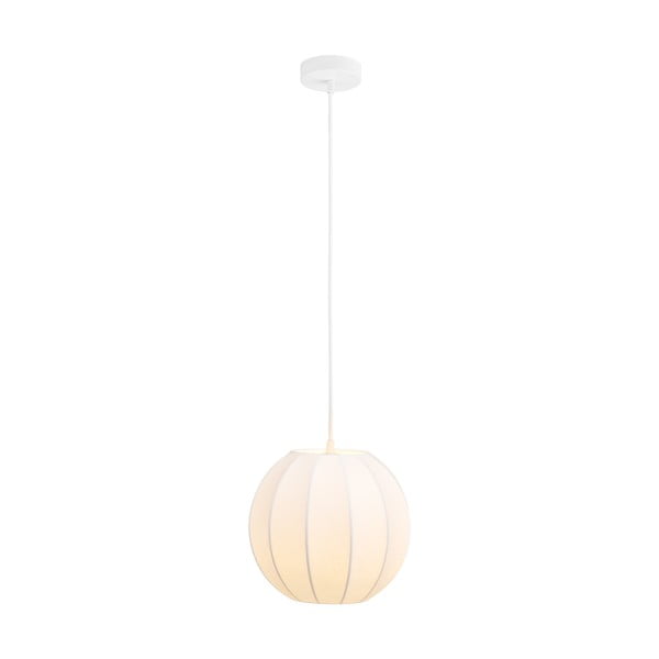 Lampadario bianco con paralume in tessuto ø 25 cm Coventry – House Nordic-image-3