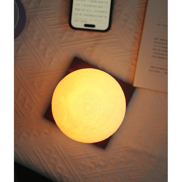 Decorazione luminosa marrone scuro con ricarica USB ø 12 cm Smart LunaSpin – Gingko-image-4
