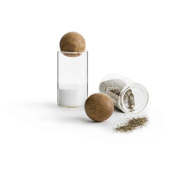 Sale e pepe in legno di quercia Oval - Sagaform-image-1