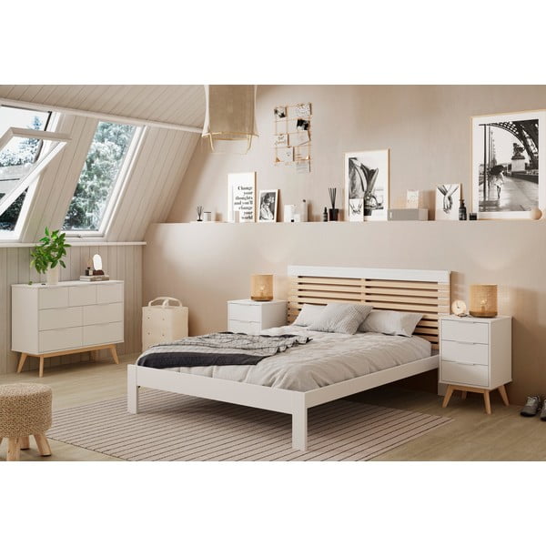 Cassettiera bassa bianca 120x83 cm Campus - Marckeric-image-1