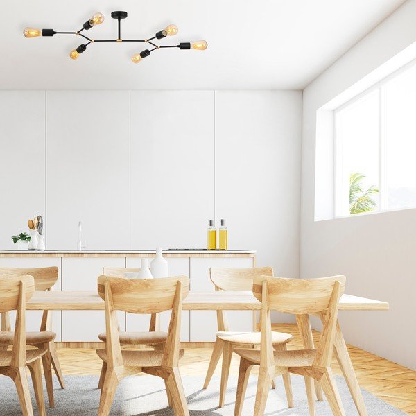 Plafoniera nera 48x95 cm Sparrow – Opviq lights-image-1