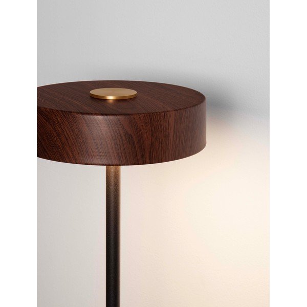 Lampada da terra LED nera/colore naturale scuro in metallo (altezza totale 135 cm) Thea – Nova Luce-image-2