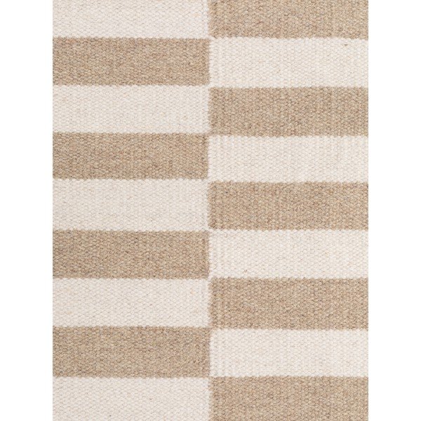 Tappeto bianco/marrone chiaro in lana reversibile/tessuto a mano 80x150 cm Vika – Hanse Home-image-3