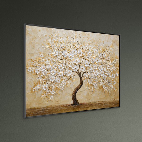 Dipinto stampato con cornice inclusa 80x60 cm Golden Tree – Styler-image-1