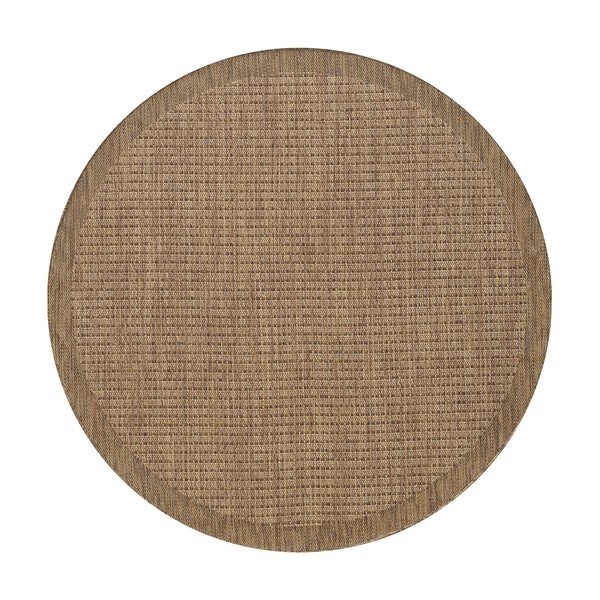 Tappeto da interno/esterno rotondo di colore naturale ø 160 cm Giza 1410 – Ayyildiz Carpets
