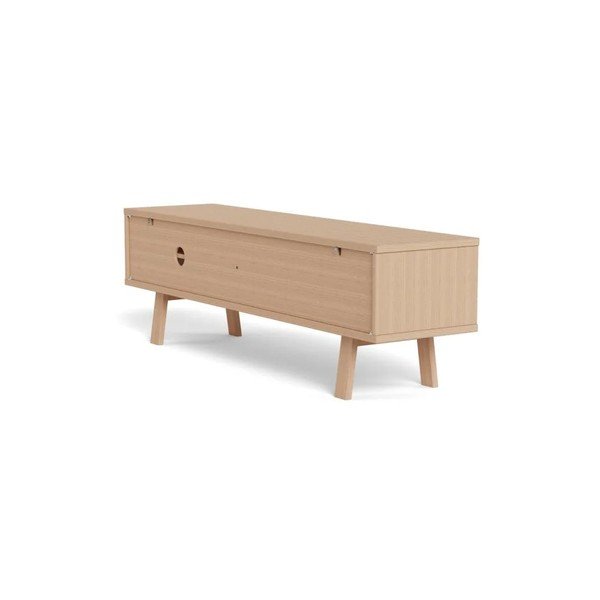 Mobile TV colore naturale chiaro impiallacciato 160x50x40 cm Lamberth – Actona-image-4