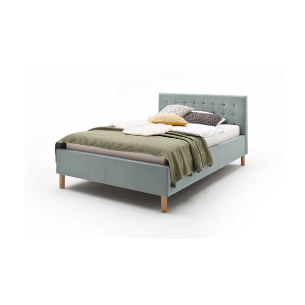 Letto singolo imbottito blu/grigio rete non inclusa 120x200 cm Malin – Meise Möbel-image-2