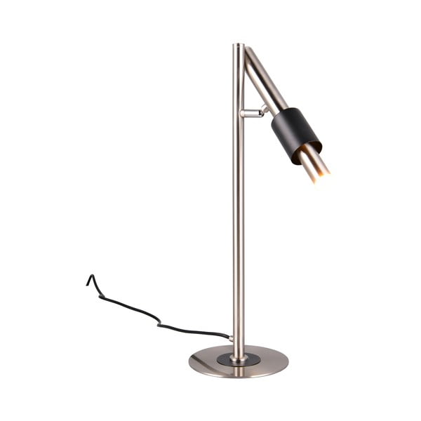 Lampada da tavolo LED nera e argentata (altezza totale 50 cm) Ikaris – Trio Select-image-1