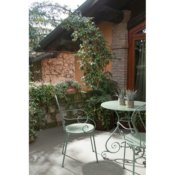 Tavolino da giardino rotondo in acciaio ø 70 cm Etienne – Bizzotto-image-1