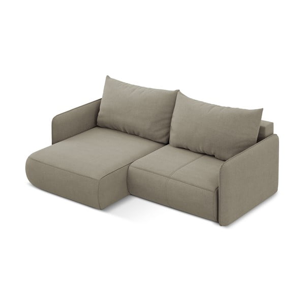 Divano angolare beige allungabile/con contenitore (con penisola a sinistra) Nanea – Makamii-image-4