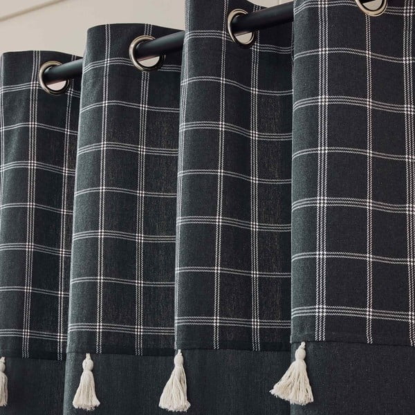 Tenda color antracite in misto cotone 140x240 cm Everest – douceur d'intérieur-image-2