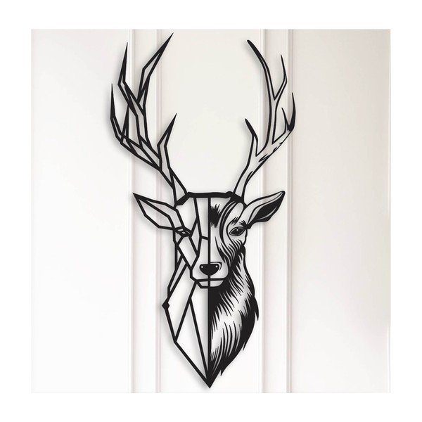 Decorazione murale nera Mighty Deer - Unknown