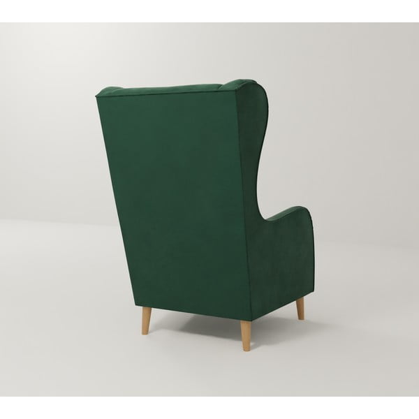 Poltrona in velluto verde scuro Carole - Ropez-image-2