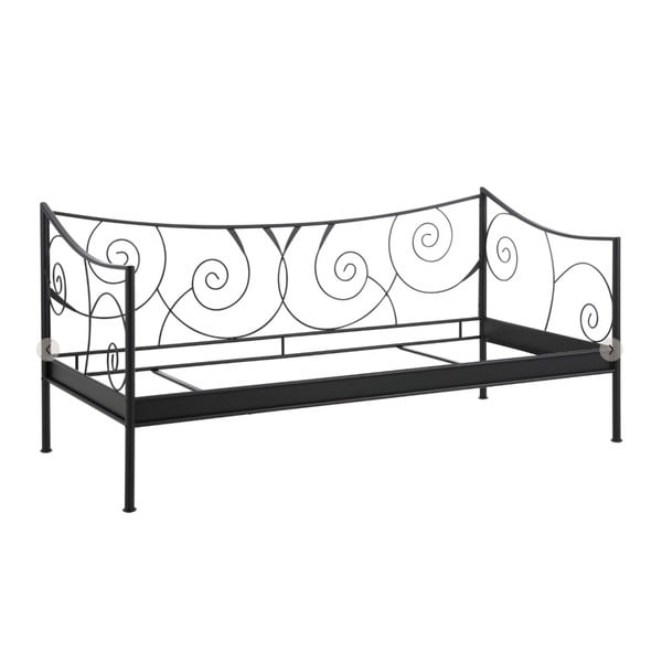 Letto in metallo nero , 90 x 200 cm Isabelle - Støraa