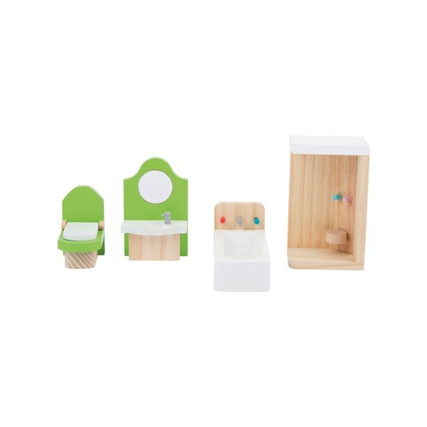 Set di mobili da bagno per bambole in legno - Legler-image-3