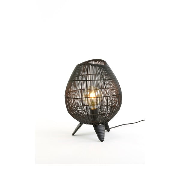 Lampada da tavolo nera (altezza 37 cm) Yumi - Light & Living