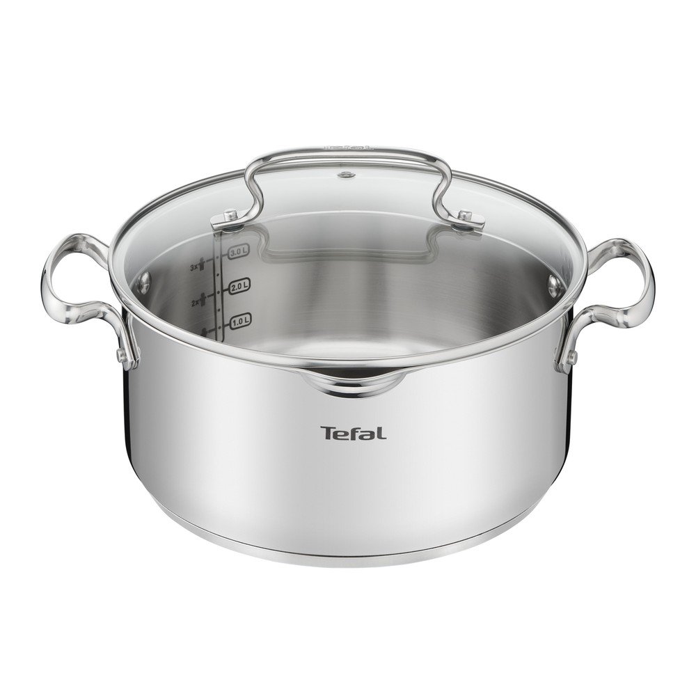 Pentola in acciaio inox con coperchio per induzione 5 l Duetto+ - Tefal | Pentole