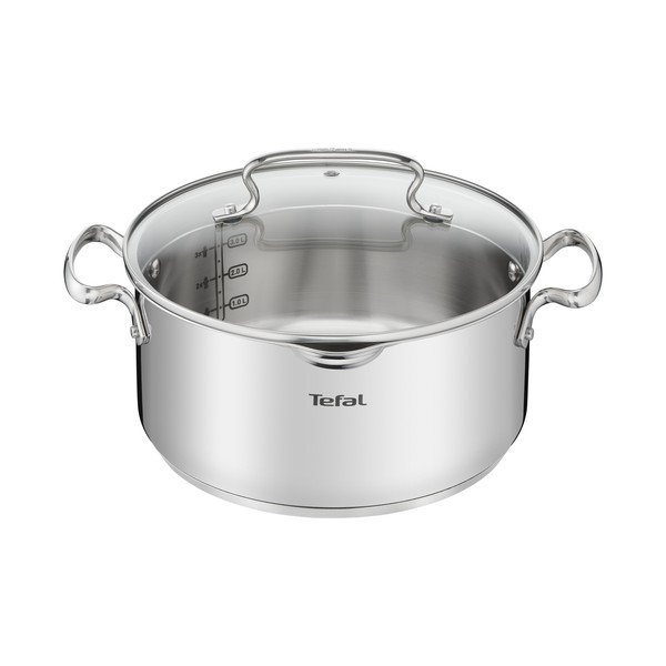 Pentola in acciaio inox con coperchio per induzione 5 l Duetto+ - Tefal